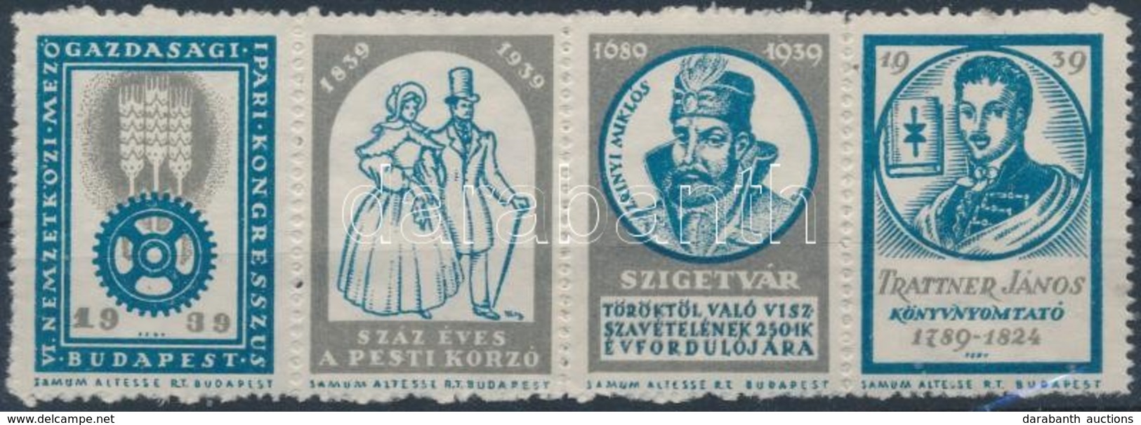 1939 Samum Altesse Levélzáró 4-es Csík - Unclassified