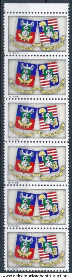 1999 Pestszentl?rinc és Pestszentimre Címerét ábrázoló MY STAMP Magán Levélzáró 6-os Csík - Ohne Zuordnung