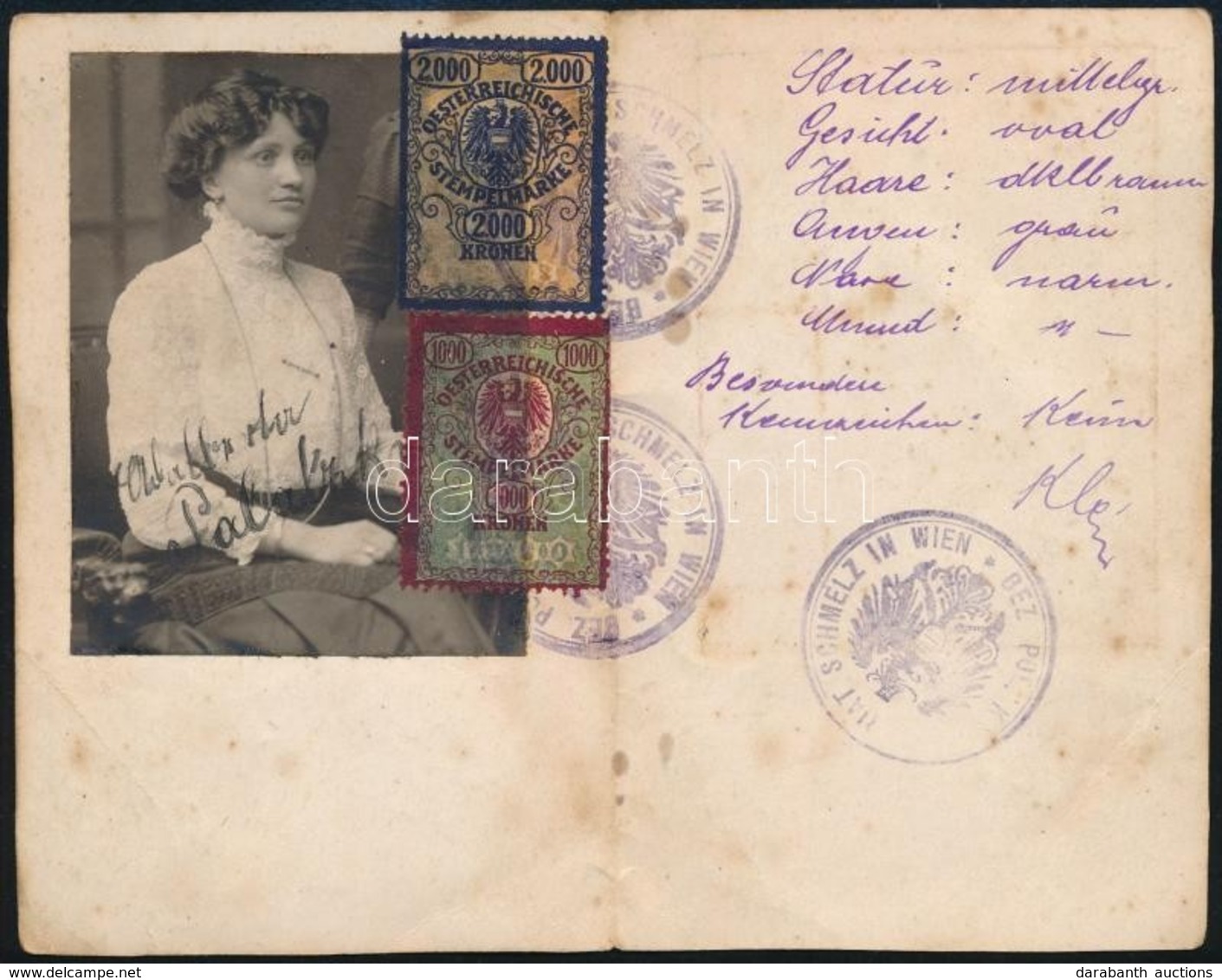 1927 Osztrák Fényképes Igazolvány / Austrian ID - Unclassified