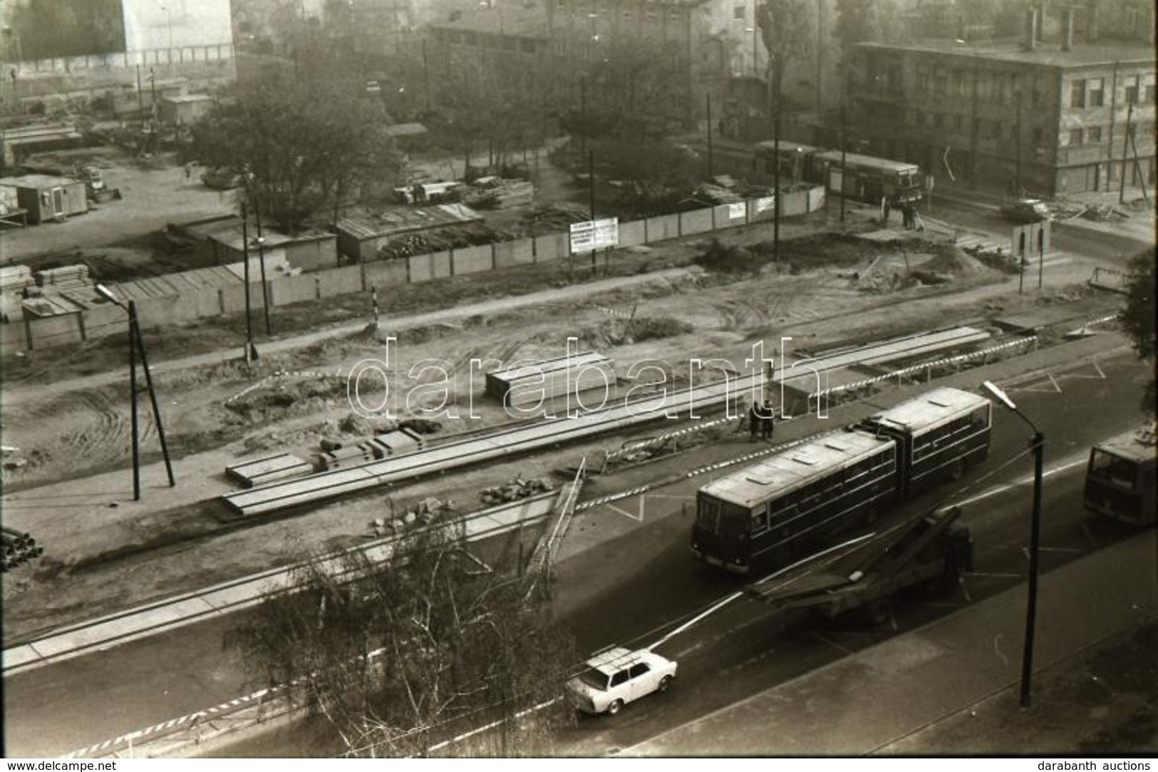 1983 Budapest, Várostörténeti Felvételek A Kacsóh Pongrác úti Felüljáró és Villamos Vágányok építésér?l, 33 Db Szabadon  - Autres & Non Classés