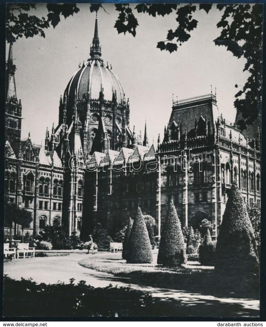 Cca 1930 Budapest, A Kossuth Tér és A Parlament, Fotó, 20×16 Cm - Altri & Non Classificati