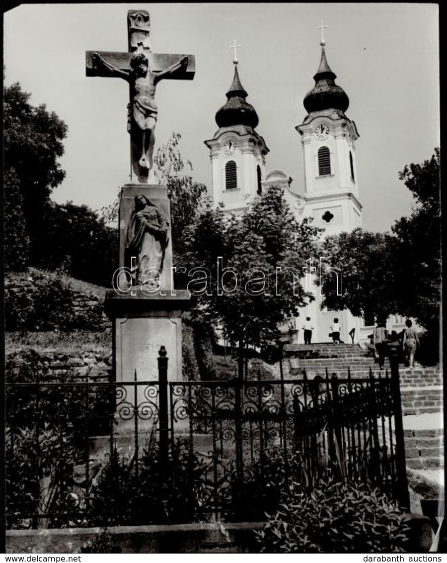 Cca 1970 Tihany, A Tihanyi Apátság. 3 Db Igényes, Nagyméret? Fotó 30x24 Cm - Altri & Non Classificati