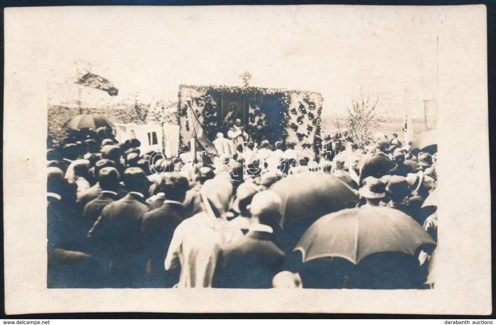 Cca 1920 Szeged Aignertelep Iskola Alapk?letétele Fotólap. - Autres & Non Classés