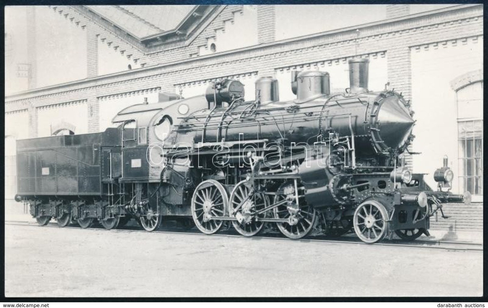 MÁV 322. Mozdony, Kés?bbi  Feliratozott Sajtófotó, 10×16 Cm  / MÁV 322. Locomotive, Modern Copy Of Vintage Photo - Autres & Non Classés