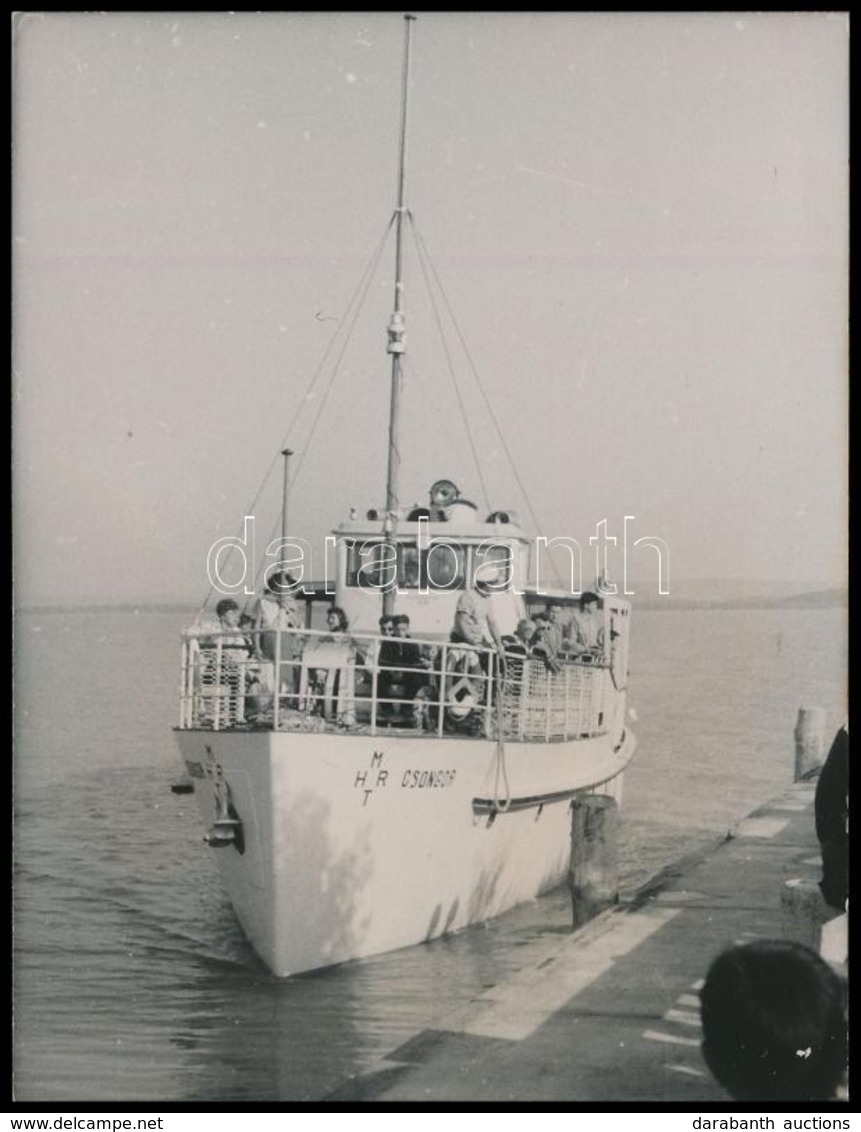 Cca 1950 A Csongor Sétahajó A Balatonon, Fotó, 12ú9 Cm - Sonstige & Ohne Zuordnung
