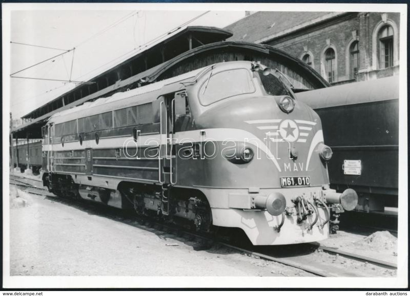 Cca 1970-1980 MÁV M61 'Nohab' Turcsiorrú Mozdony, 13x18 Cm / MÁV M61 Locomotive - Autres & Non Classés