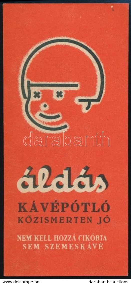 Cca 1940 Áldás Kávépótló Számoló Cédula, 13x6 Cm. - Pubblicitari