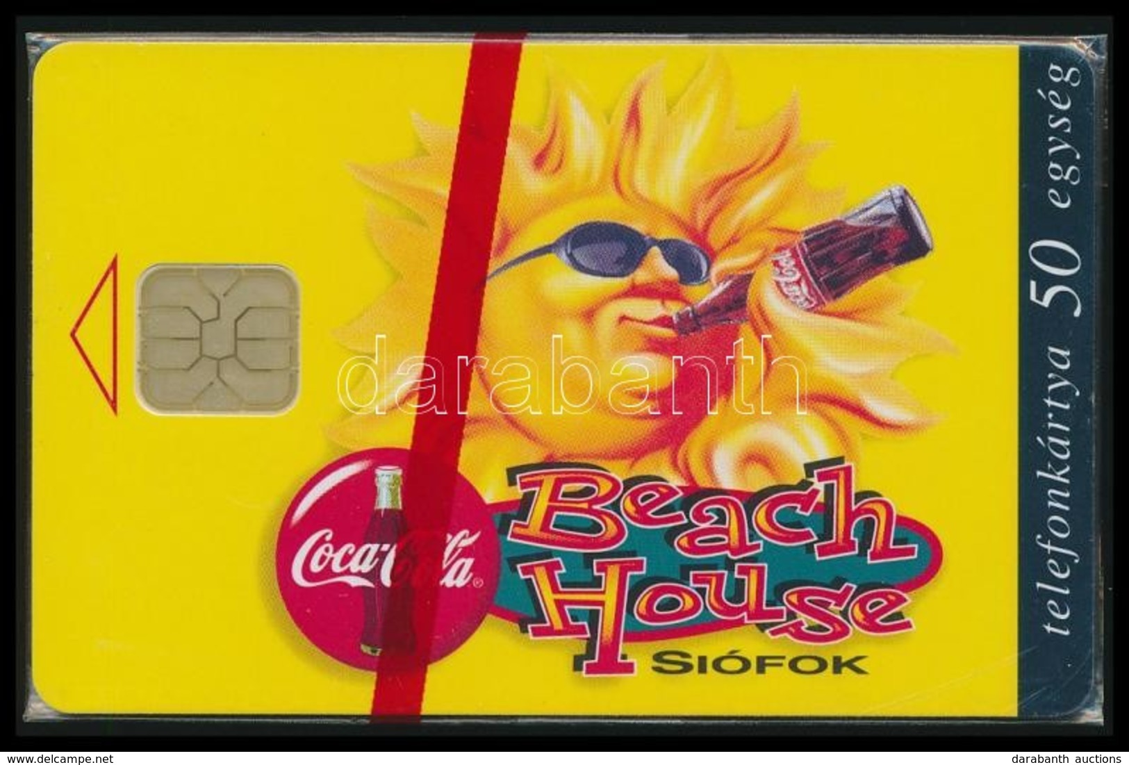 1997 Coca Cola Beach House Siófok,  Használatlan Telefonkártya, Bontatlan Csomagolásban. - Non Classés