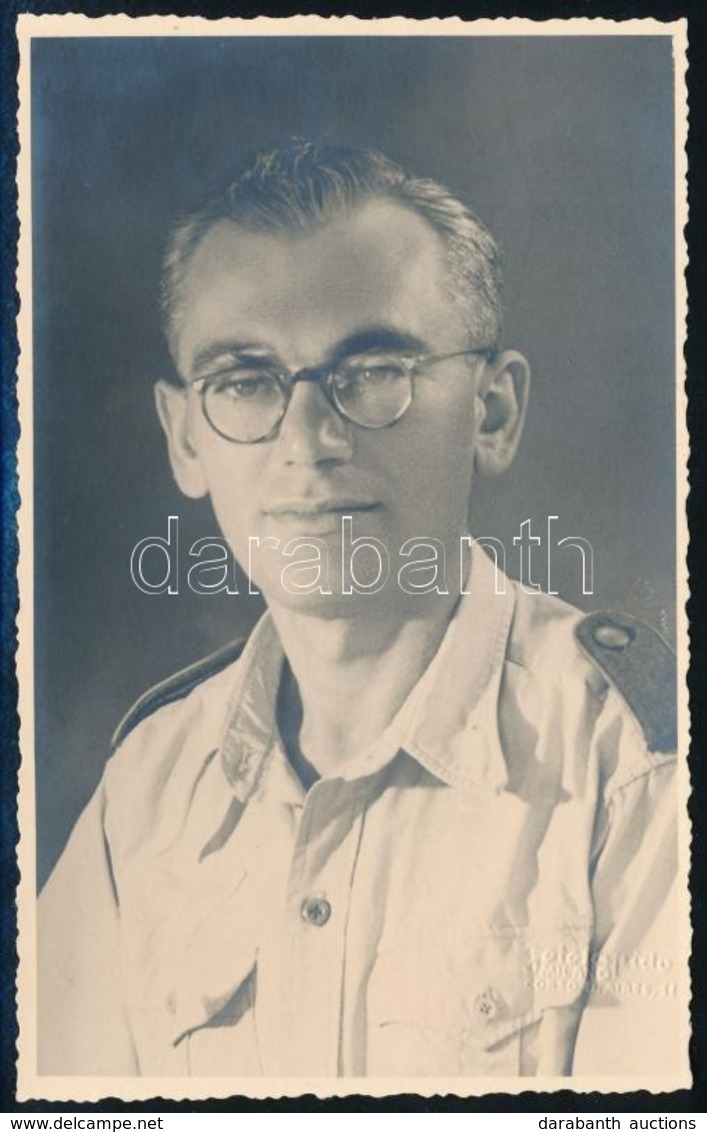 Cca 1941-1943 Deutsches Afrikakorps, Német Katona Trópusi Egyenruhában, 13x9 Cm / Deutsches Afrikakorps, German Soldier - Autres & Non Classés