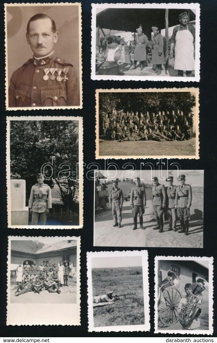 Cca 1938-1945 Katonafotók A II. Világháborúból, 8 Db, 6×5 és 9×6 Cm Közötti Méretekben - Autres & Non Classés