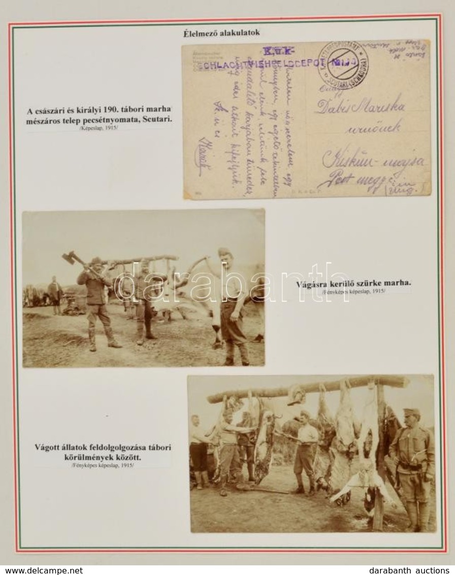 1915 Hadtáp Alakulat Az I. Világháborúban. Két Fotó és Egy Pecsételt Tábori Levél. - Altri & Non Classificati