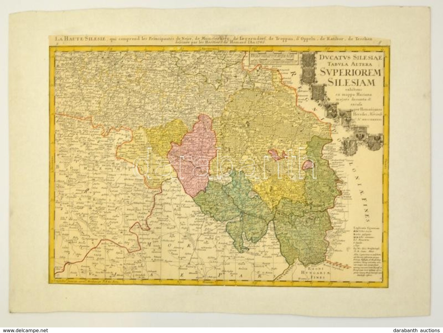 1746  Johann Baptist Homann (1664-1724): Ducatus Silesiae Tabula Alterea Superiorem Exhibens Ex Mappa Hasiana Majore Des - Altri & Non Classificati