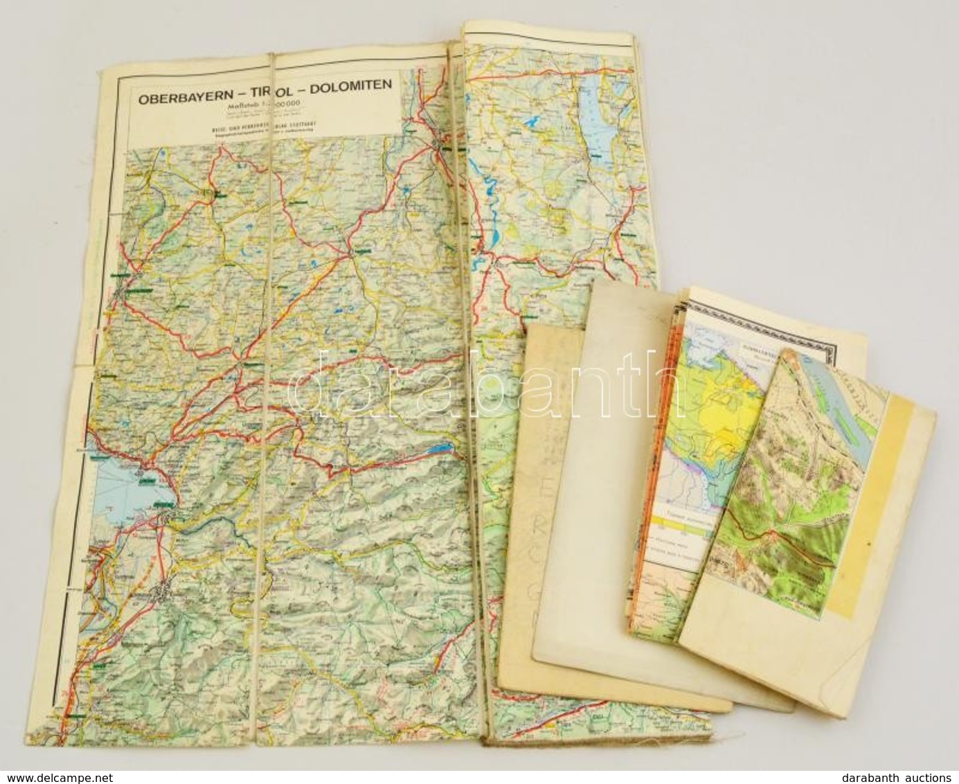 4 Db Térkép (A Börzsöny Hegység, Oberbayern-Tirol, Egyiptom-Palesztina, Stb.) - Autres & Non Classés