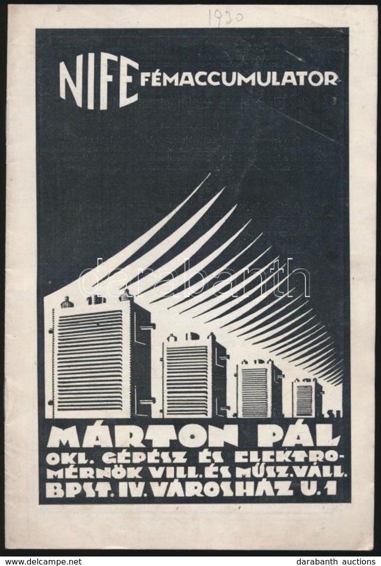 1930 Márton Pál NIFE Fémaccumulator Képes Ismertet? Füzet. 16p. - Non Classificati