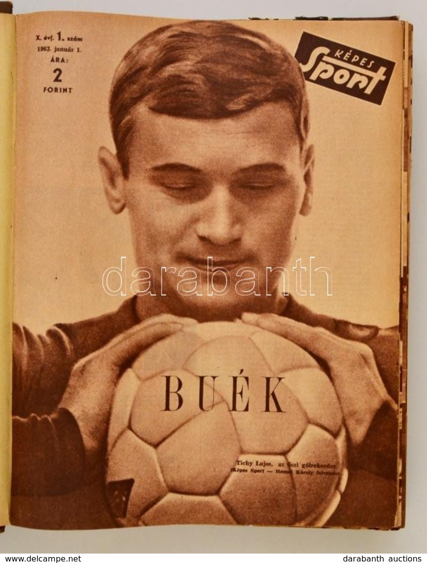 1963 A Képes Sport X. évfolyama Könyvbe Kötve, Teljes, Szép állapotban - Non Classificati