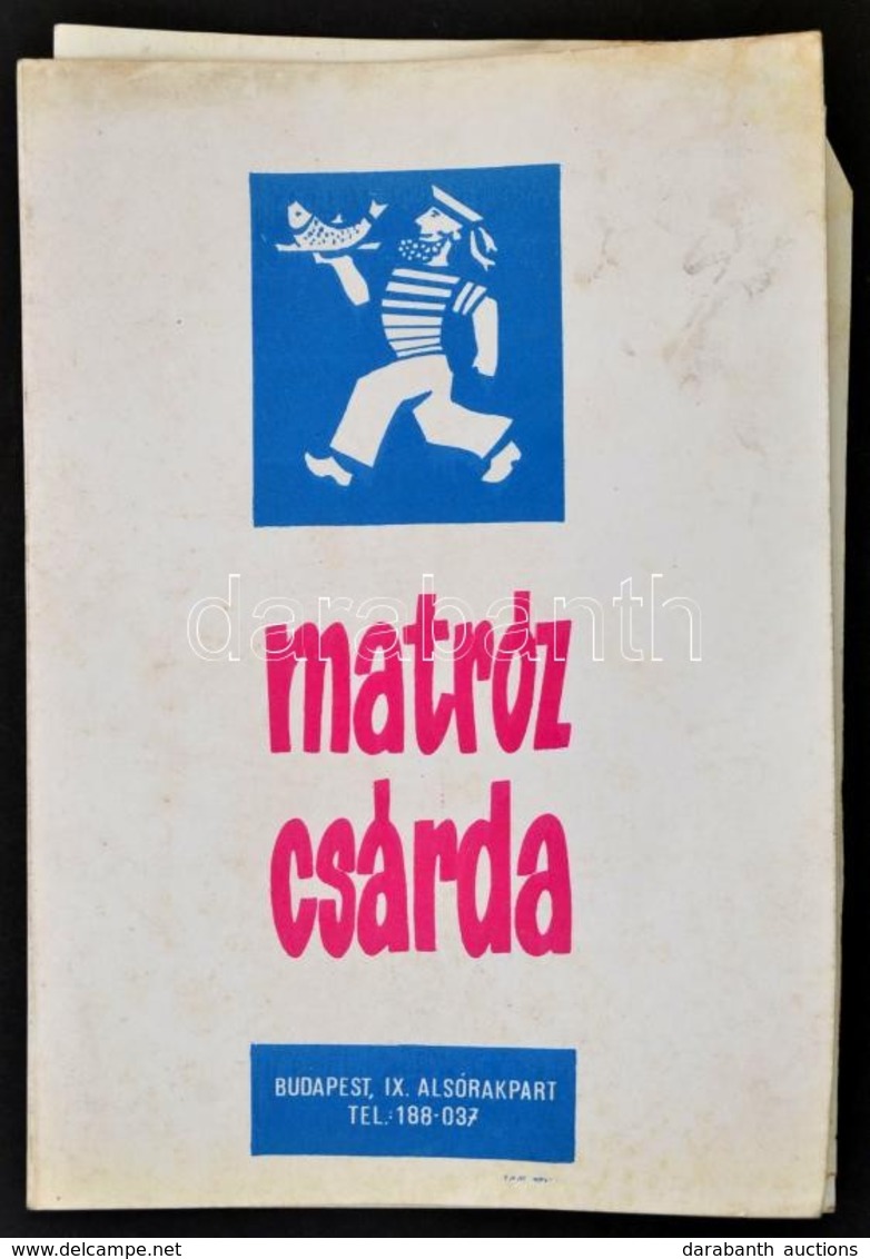 Cca 1970 Matróz Csárda étlap - Zonder Classificatie