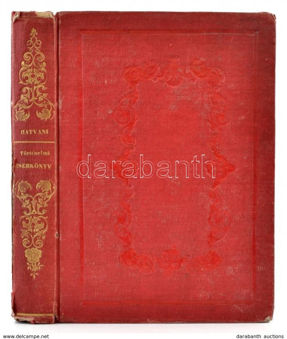 Hatvani Mihály: Rajzok A Magyar Történelemb?l. Pest, 1859, Lauffer és Stolp,4+588 P. Kiadói Egészvászon-kötés, Aranyozot - Non Classés