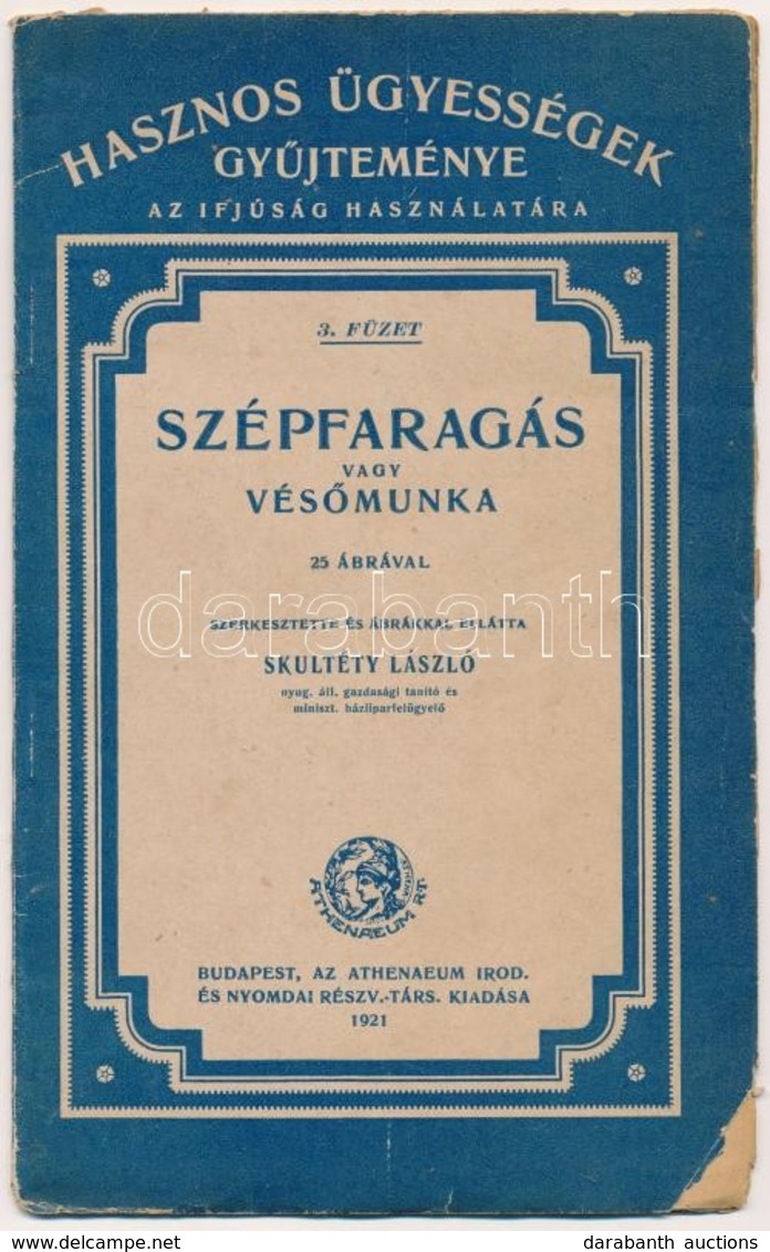 Skultéty László: Szépfaragás Vagy Vés?munka. Hasznos ügyességek Gy?jteménye Az Ifjúság Használatára. Bp., 1921, Athenaeu - Unclassified