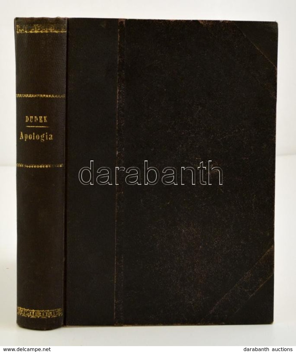 Dr. Dudek János: A Keresztyén Vallás Apológiája. Bp.,1893, Szent István-Társulat. Átkötött Félvászon-kötés, Aláhúzásokka - Zonder Classificatie