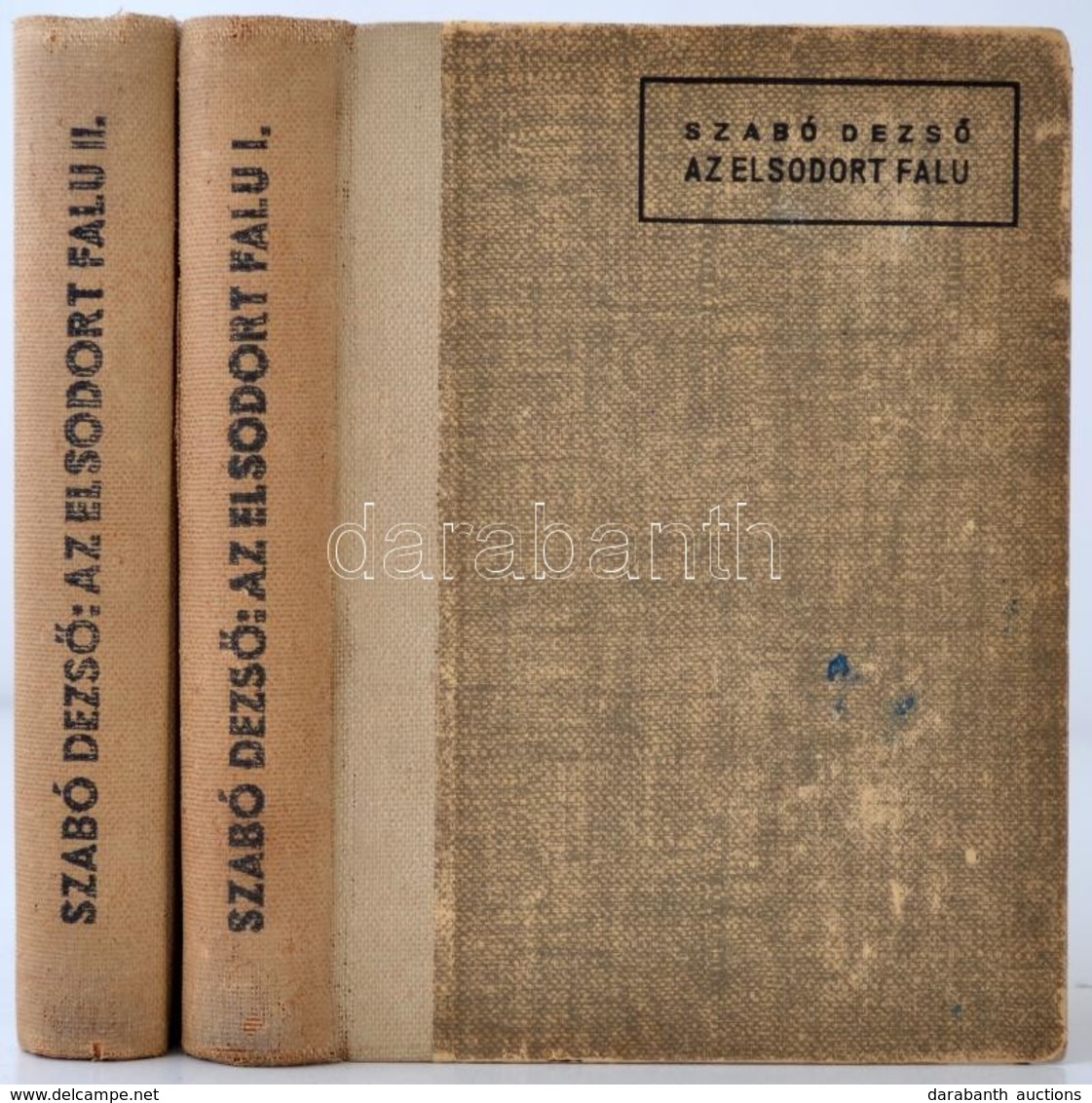 Szabó Dezs?: Az Elsodort Falu. Regény Két Kötetben. Kritikai Kiadás. 1-2. Köt. Bp., 1944, Faust Imre. 314+309 P. Kiadói  - Non Classificati