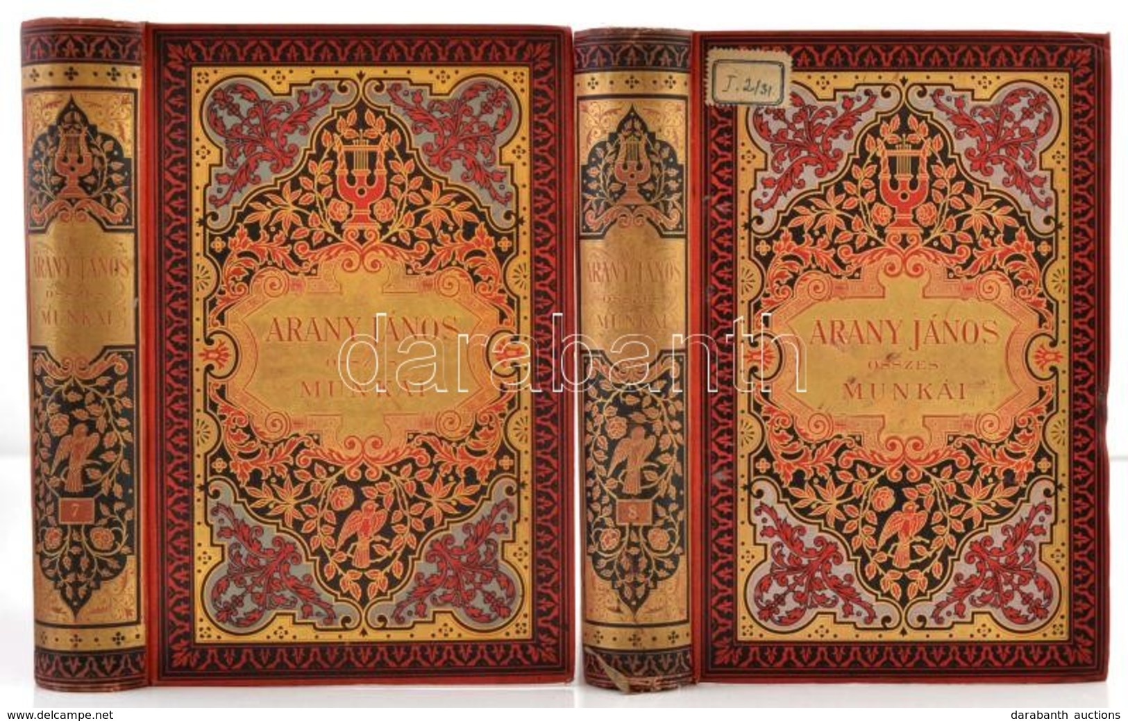 Arany János összes Munkái 7-8. Köt.: Drámai Fordítások. Bp., 1885, Ráth Mór. Kissé Sérült, Gazdagon Díszített, Aranyozot - Ohne Zuordnung