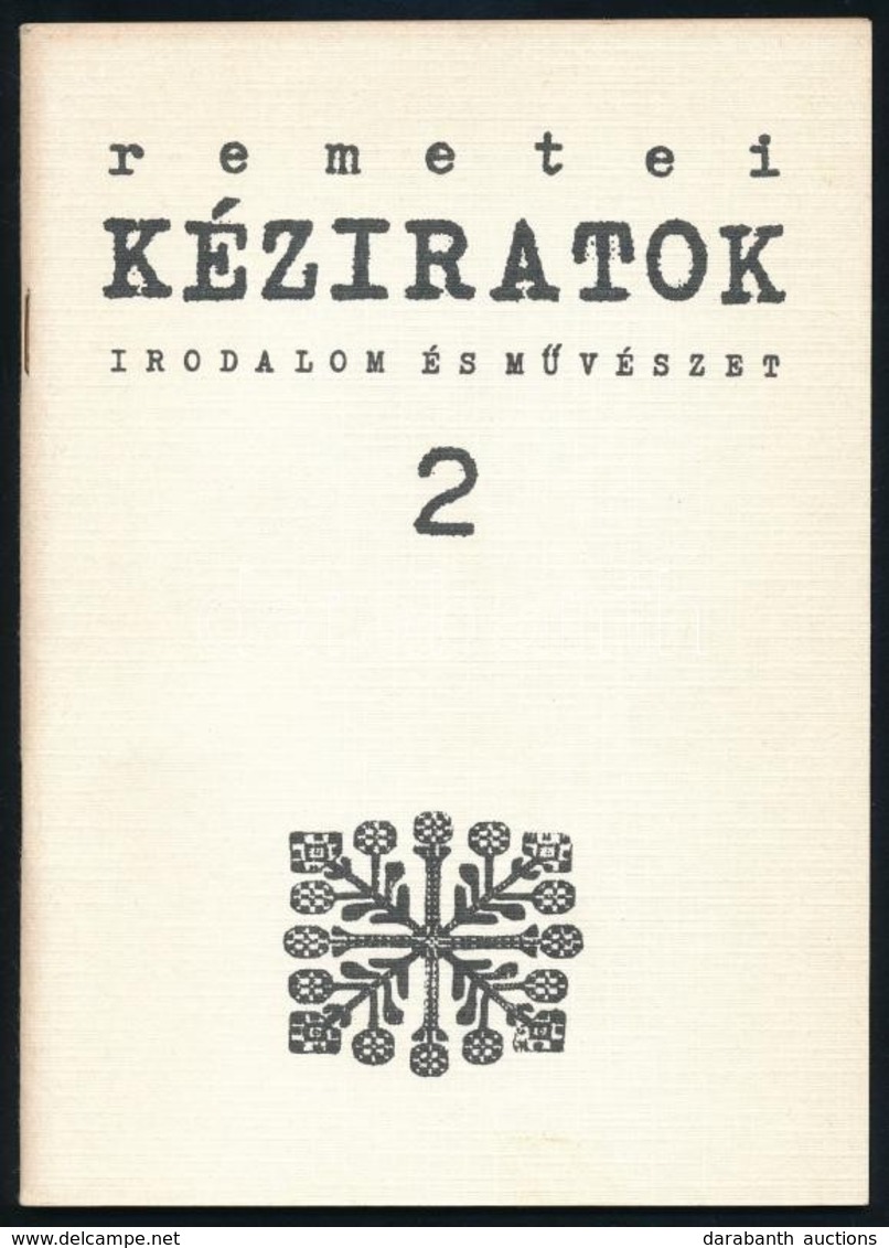 Remetei Kéziratok. Irodalom és M?vészet 2. Mezey Katalin Dedikációjával! Bp., 1989. Kiadói Papírkötés, Jó állapotban. - Zonder Classificatie