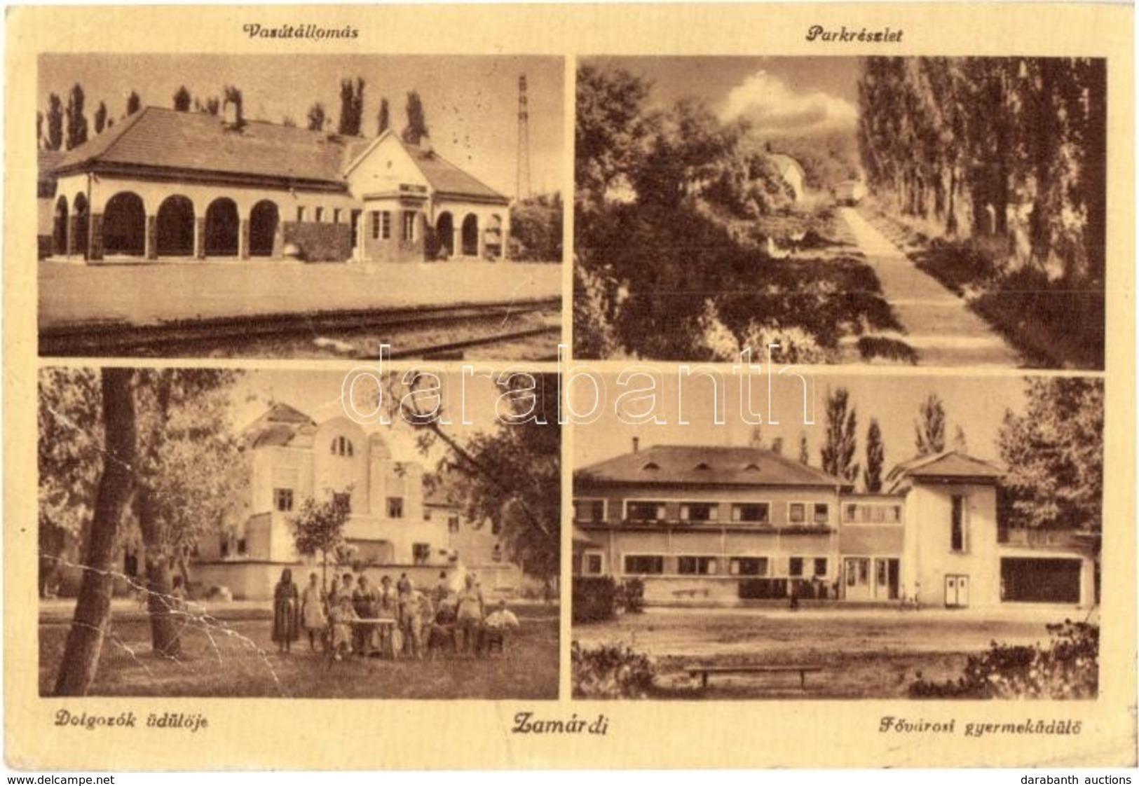 * Balaton (Révfülöp, Zamárdi, Balatonalmádi) - 4 Db Régi Képeslap / 4 Pre-1945 Postcards - Non Classés