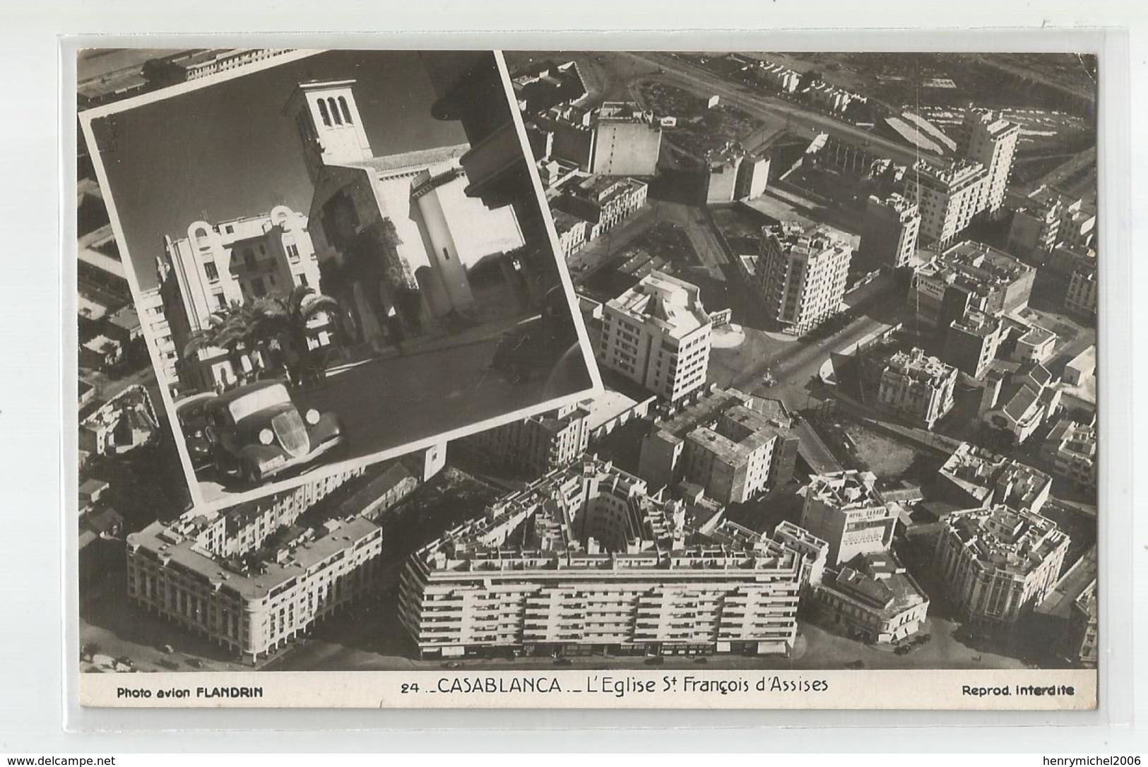 Maroc Casablanca église St François D'assises Ed Photo Avion Flandrin - Casablanca