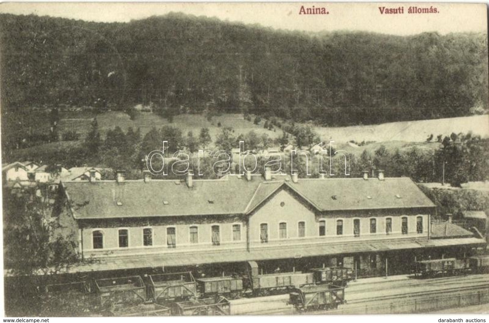 T2 Anina, Stájerlakanina, Steierdorf; Vasútállomás Vagonokkal / Bahnhof / Railway Station With Wagons - Zonder Classificatie