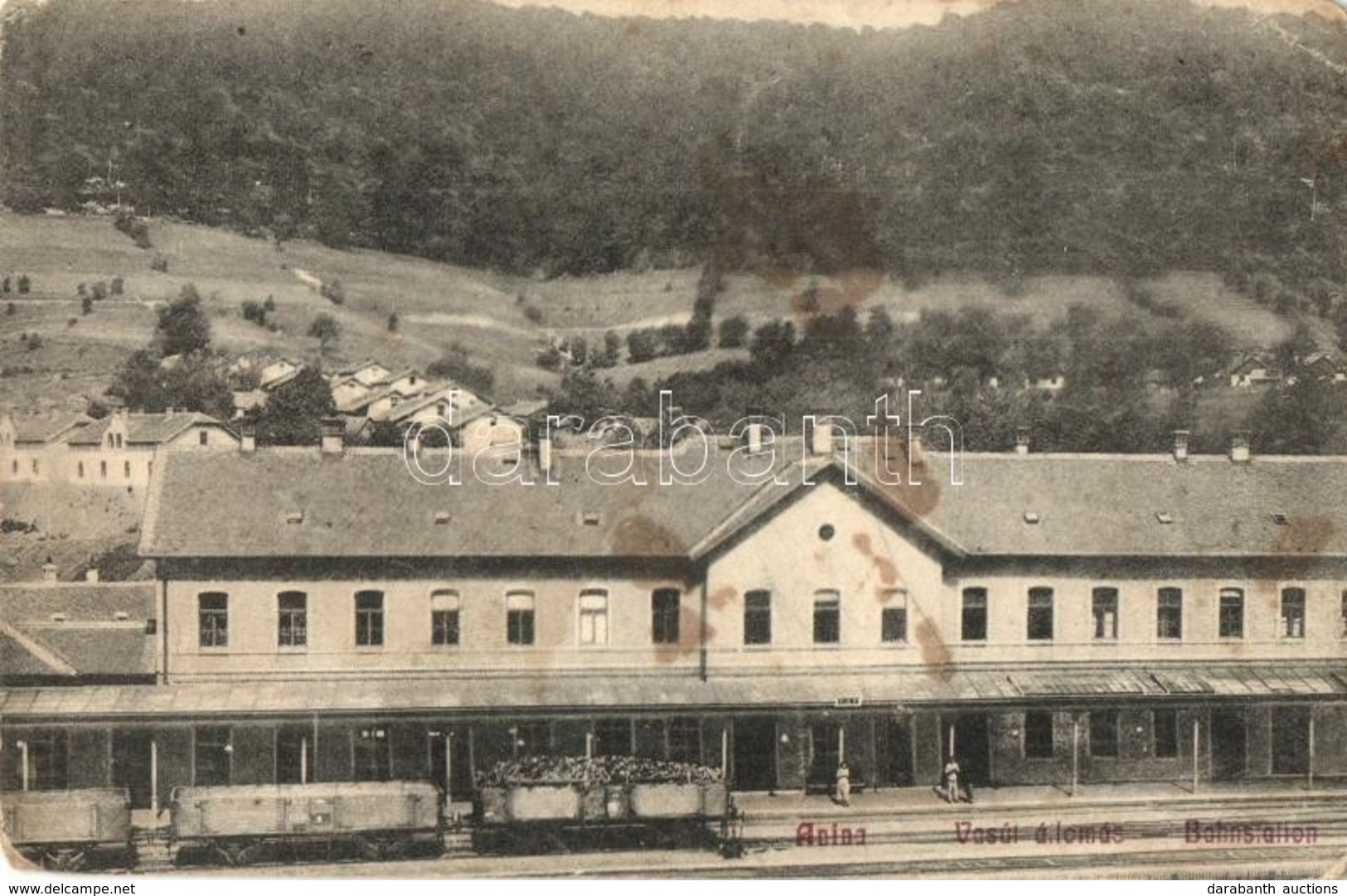 * T3 Anina, Stájerlakanina, Steierdorf; Vasútállomás Vagonokkal. Hollschütz Felvétele és Kiadása / Bahnhof / Railway Sta - Zonder Classificatie