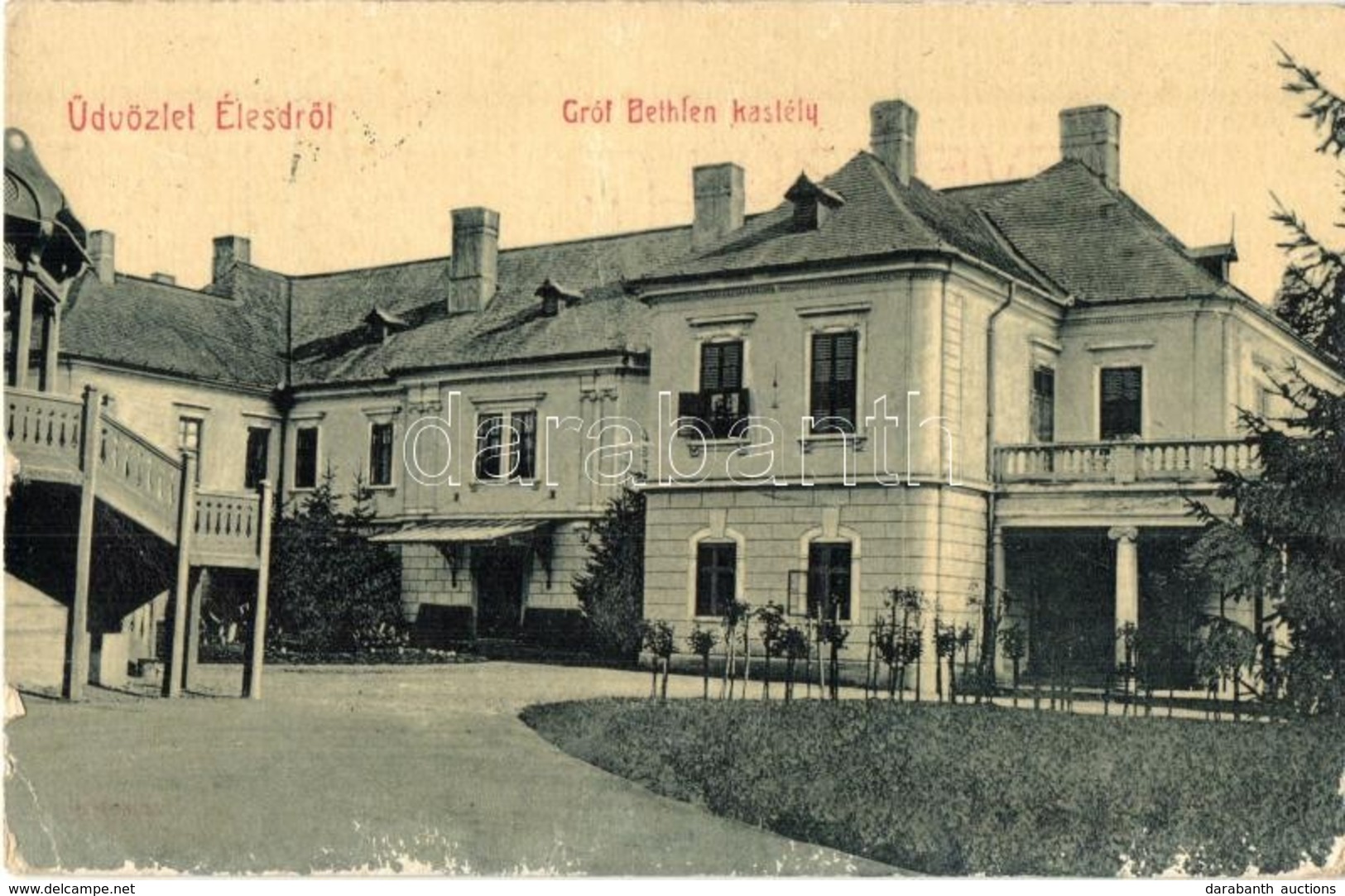 T2/T3 1913 Élesd, Alesd; Gróf Bethlen Kastély. W.L. 288. Kiadja Sándor Mór / Castle  (EK) - Non Classés