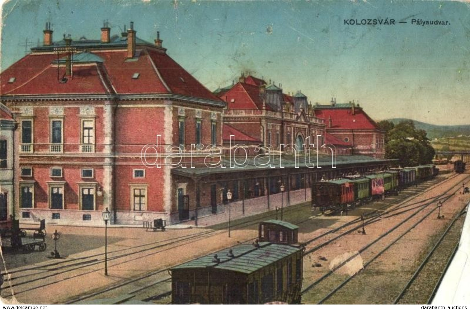 T4 Kolozsvár, Cluj; Vasútállomás Vagonokkal / Bahnhof / Railway Station With Wagons (b) - Non Classés