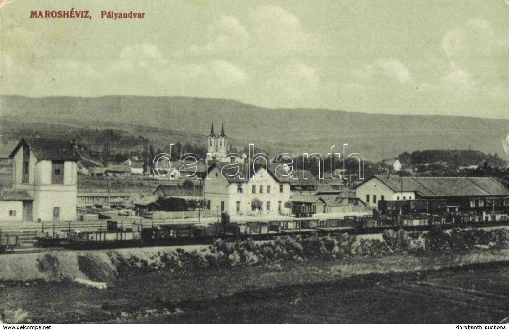 T2/T3 Maroshévíz, Toplita; Vasútállomás, Pályaudvar, Vagonok. Szabó F. Kiadása / Railway Station, Wagons + K.u.K. Feldsp - Zonder Classificatie