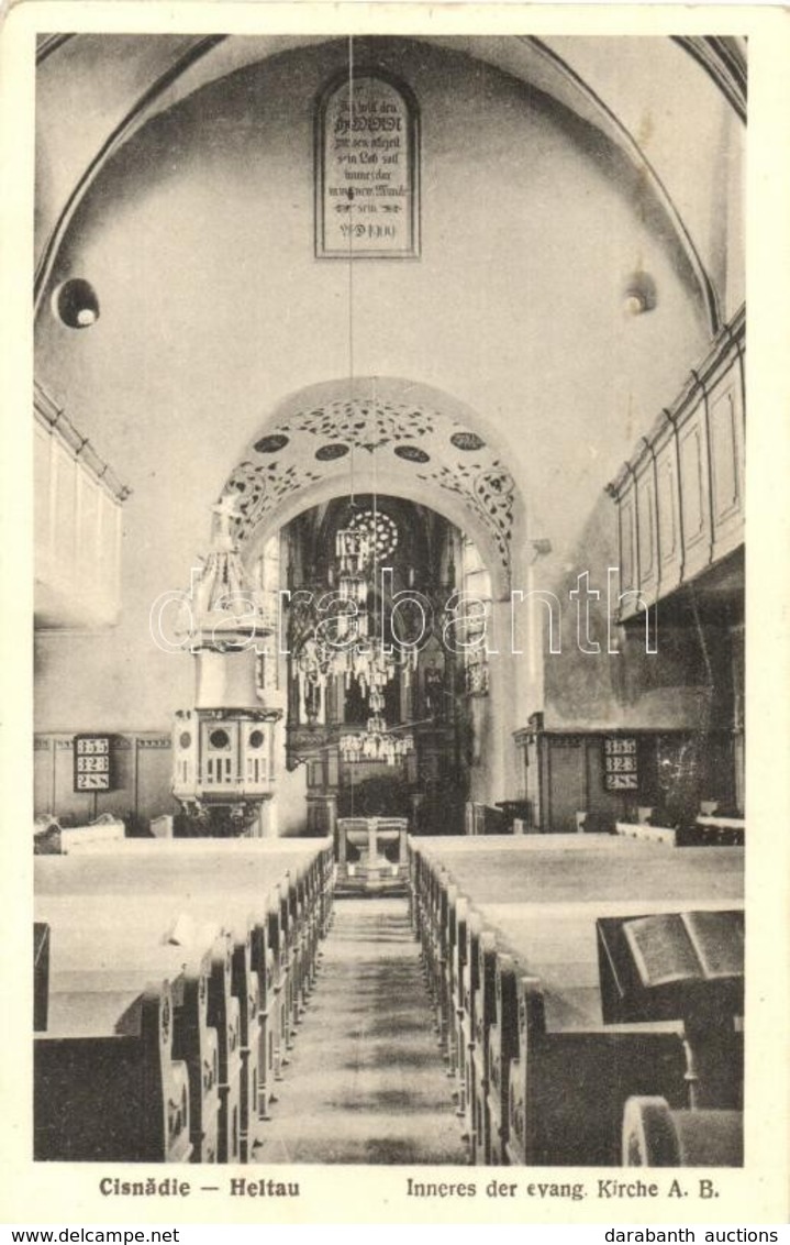 ** T1 Nagydisznód, Heltau, Cisnadie; Evangélikus Templom Bels? / Inneres Der Evang. Kirche A.B. / Church Interior - Non Classés