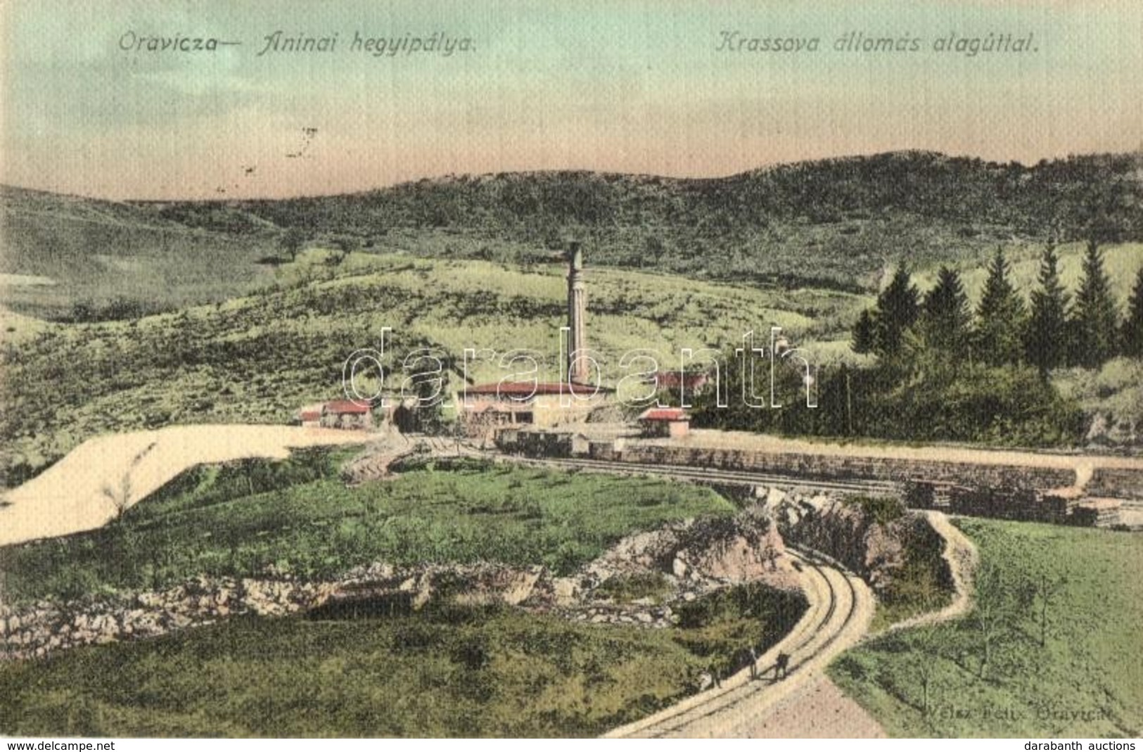 T2 Oravica-Anina, Oravita-Anina; Hegyipálya, Krassova állomás Az Alagúttal, Weisz Félix Kiadása / Railway Mountain Line, - Ohne Zuordnung