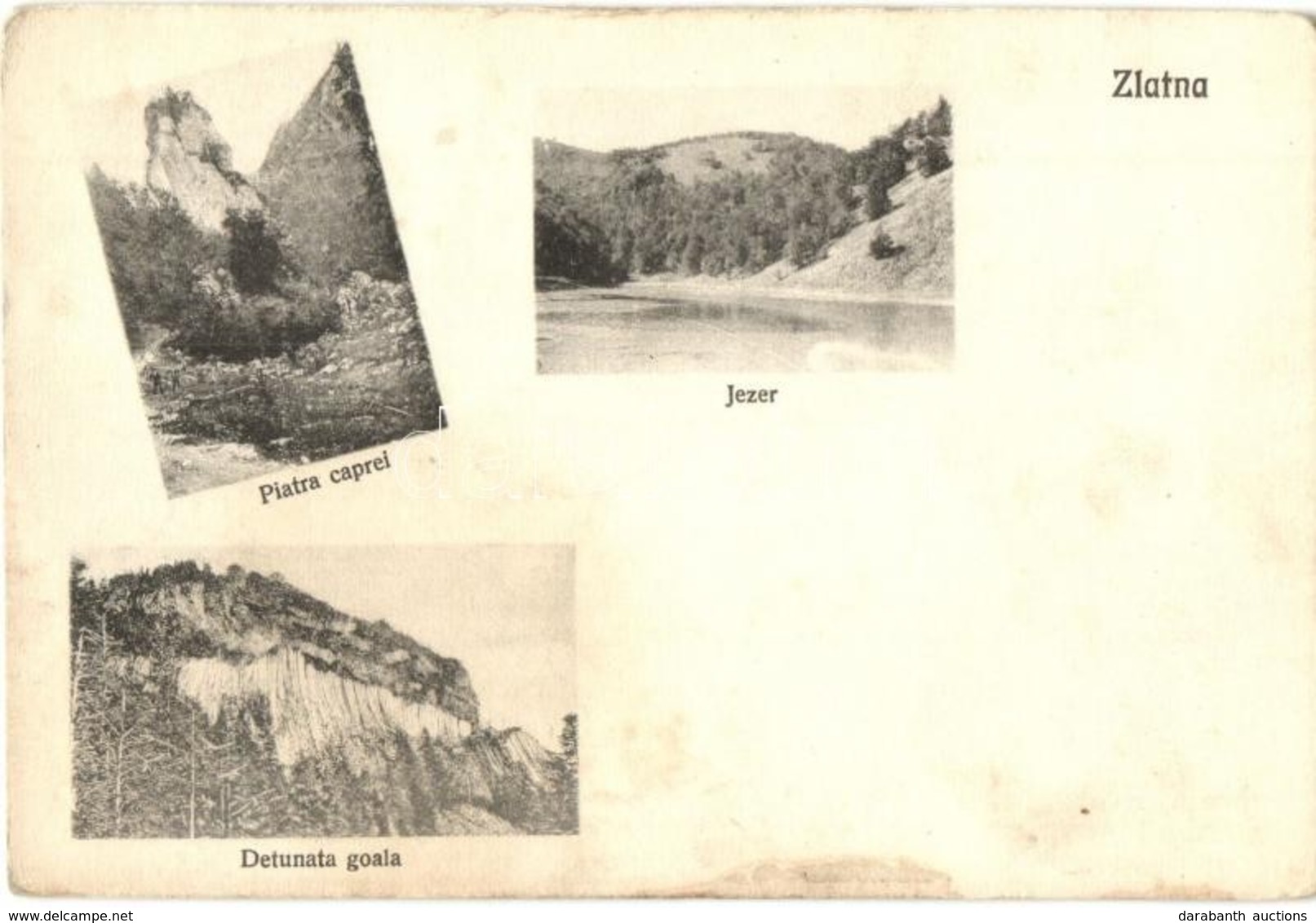 T2/T3 Zalatna, Zlatna; Piatra Caprei, Jezer, Detunata Goala / Szikla, Tó / Rocks And Lake - Unclassified