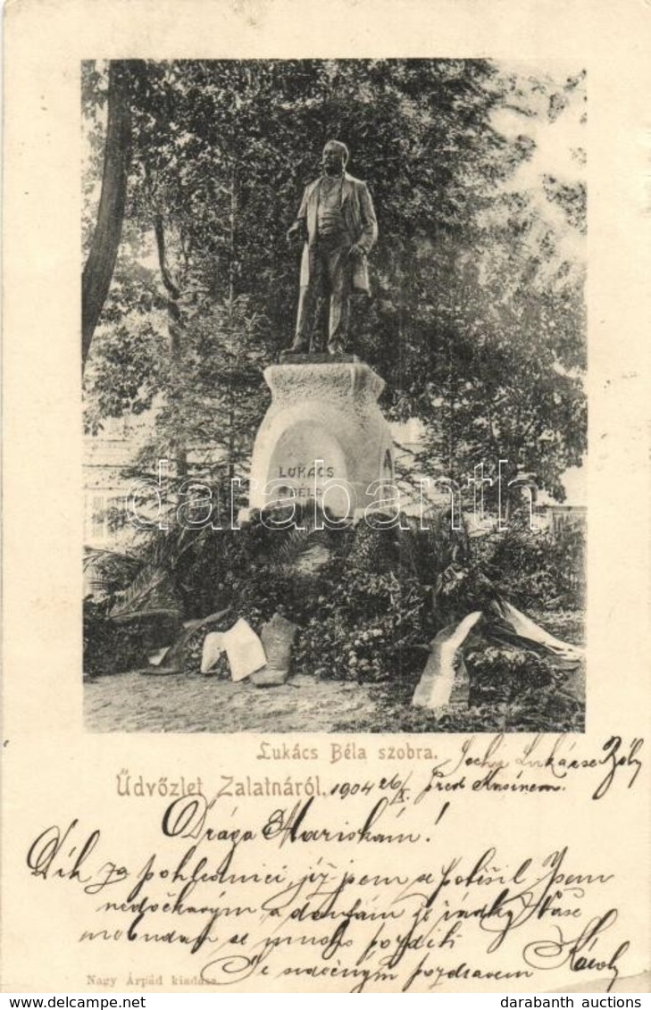 T2/T3 Zalatna, Zlatna; Lukács Béla Szobor. Nagy Árpád Kiadása / Statue (EK) - Unclassified