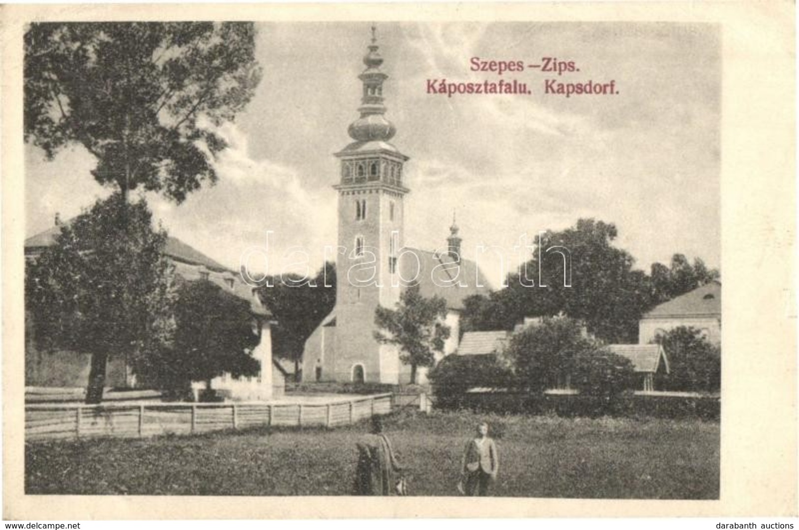 T2/T3 Káposztafalva (Káposztafalu), Kabsdorf, Hrabusice; Templom, Kiadja özv. Róth Jakabné / Church (EK) - Unclassified