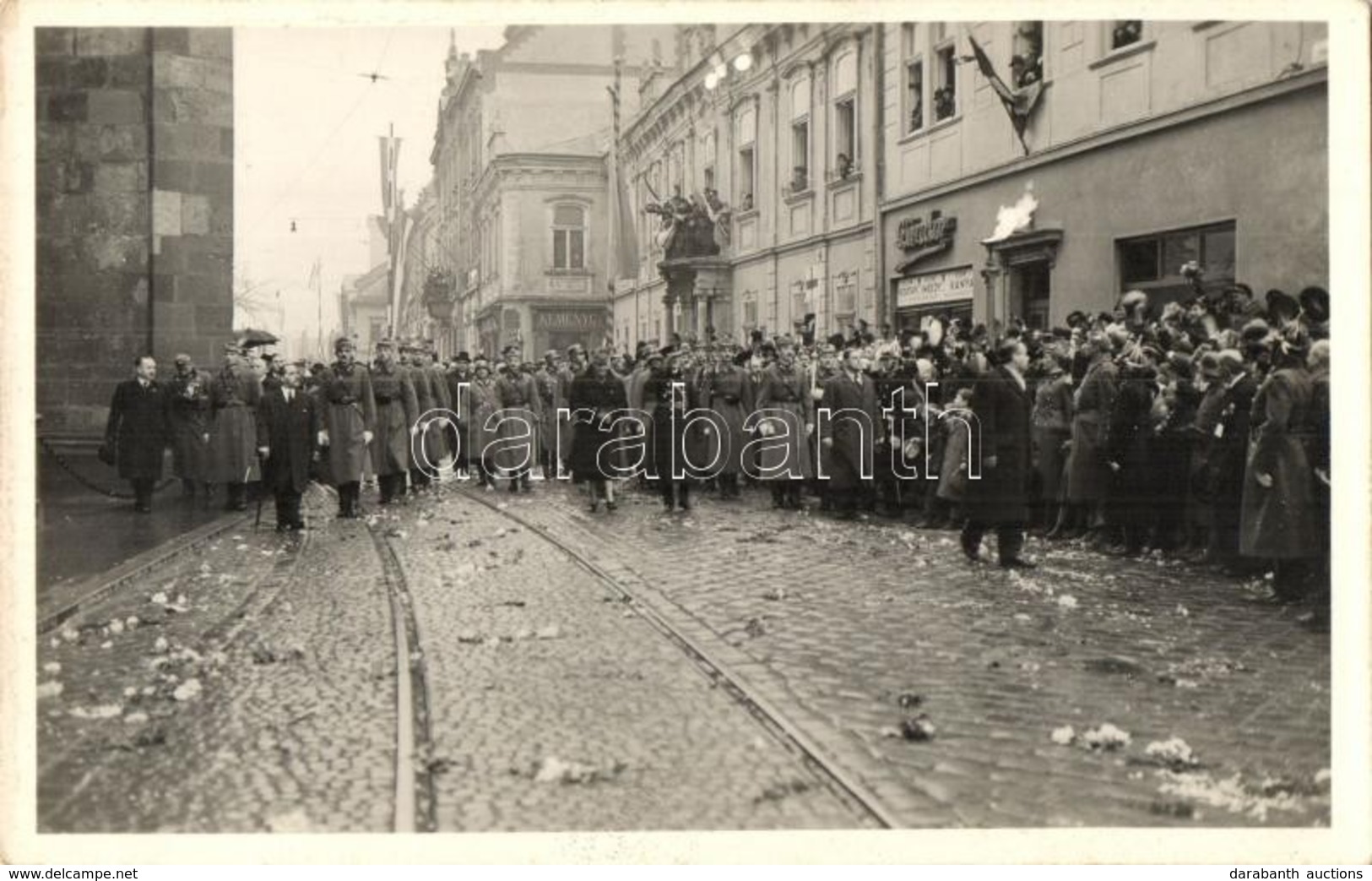 ** T2 1938 Kassa, Kosice; Bevonulás, Horthy Miklós és Purgly Magdolna / Entry Of The Hungarian Troops - Zonder Classificatie