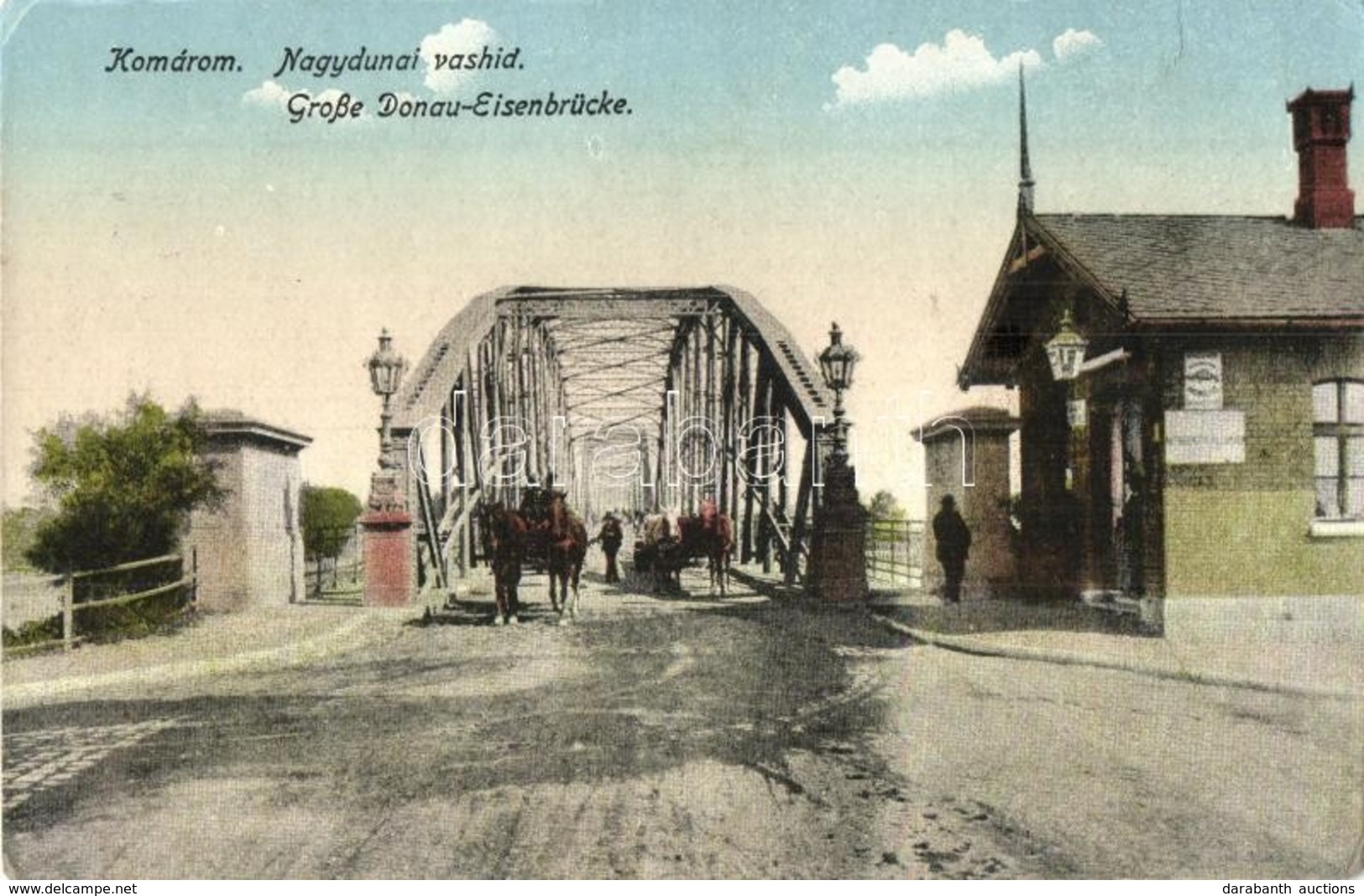 T2/T3 Komárom, Komárno; Nagy-Duna Vashíd / Große Donau Eisenbrücke / Danube Iron Bridge (r) - Zonder Classificatie