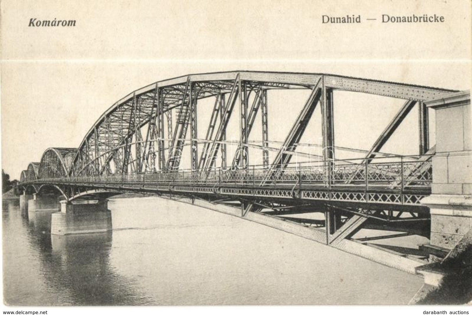 * T2 Komárom, Komárno; Duna Híd. L. H. Pannonia 1915. / Danube Bridge / Donaubrücke - Ohne Zuordnung