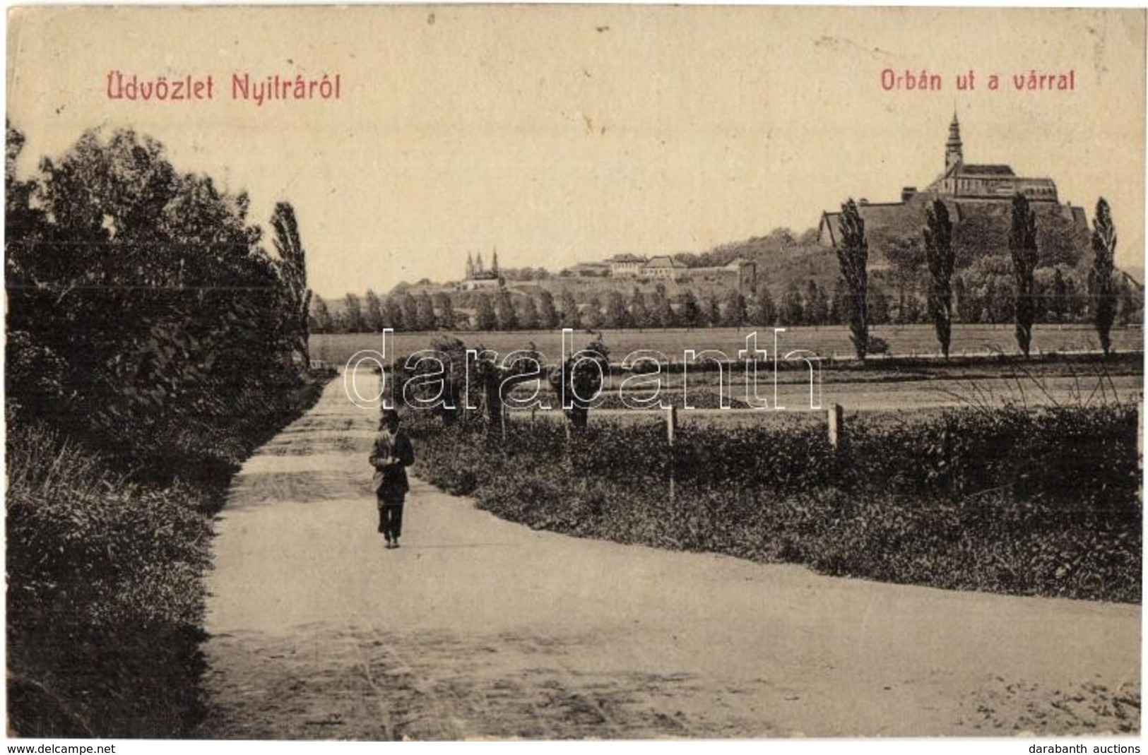 T2/T3 Nyitra, Nitra; Orbán út, Püspöki Vár. W. L. 483. / Street View, Bishop's Castle (EK) - Unclassified
