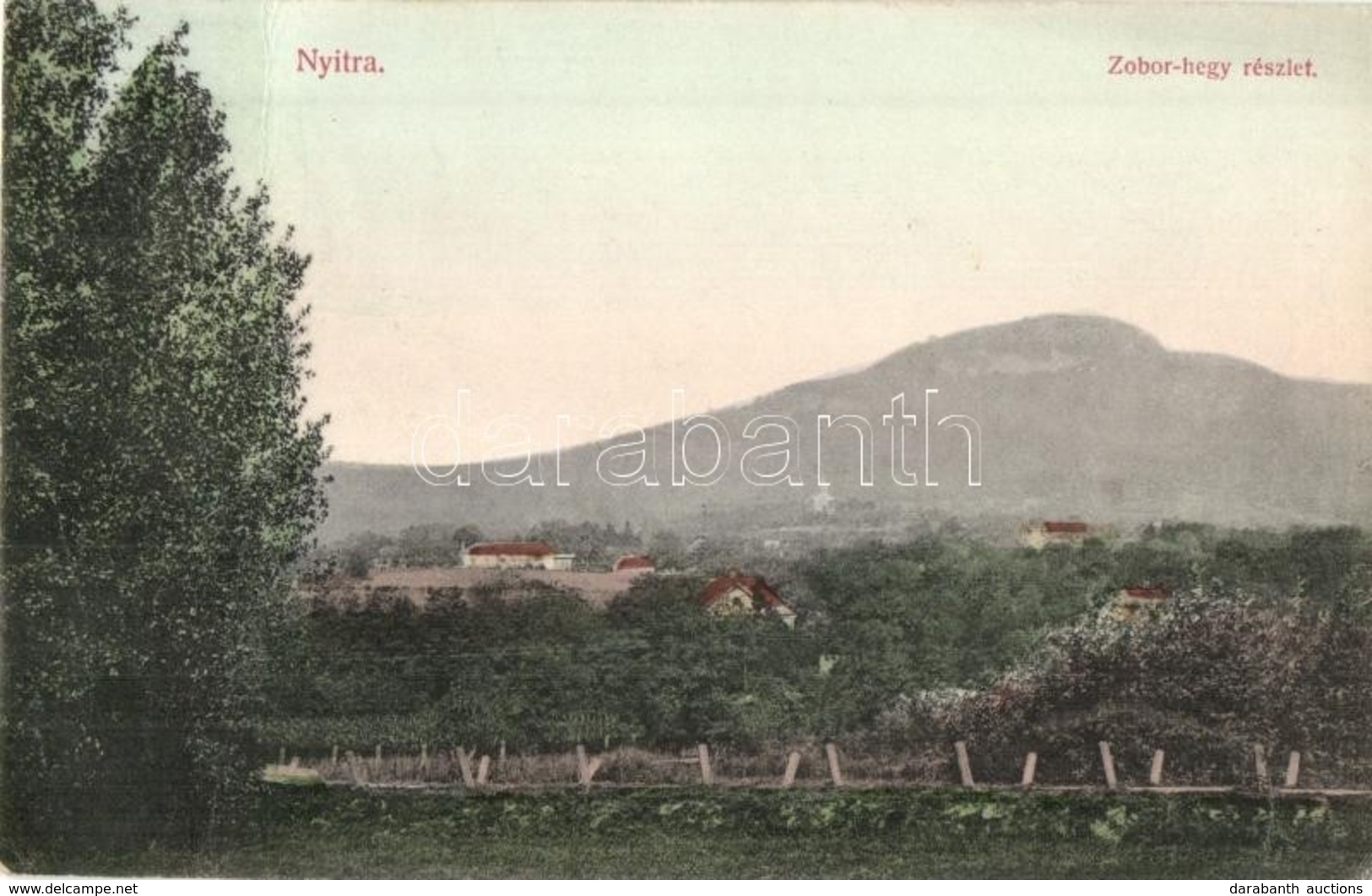 T3 Nyitra, Nitra; Zobor-hegy Részlete. Iritzer Zsigmond Kiadása / Zobor Mountain  (fa) - Ohne Zuordnung