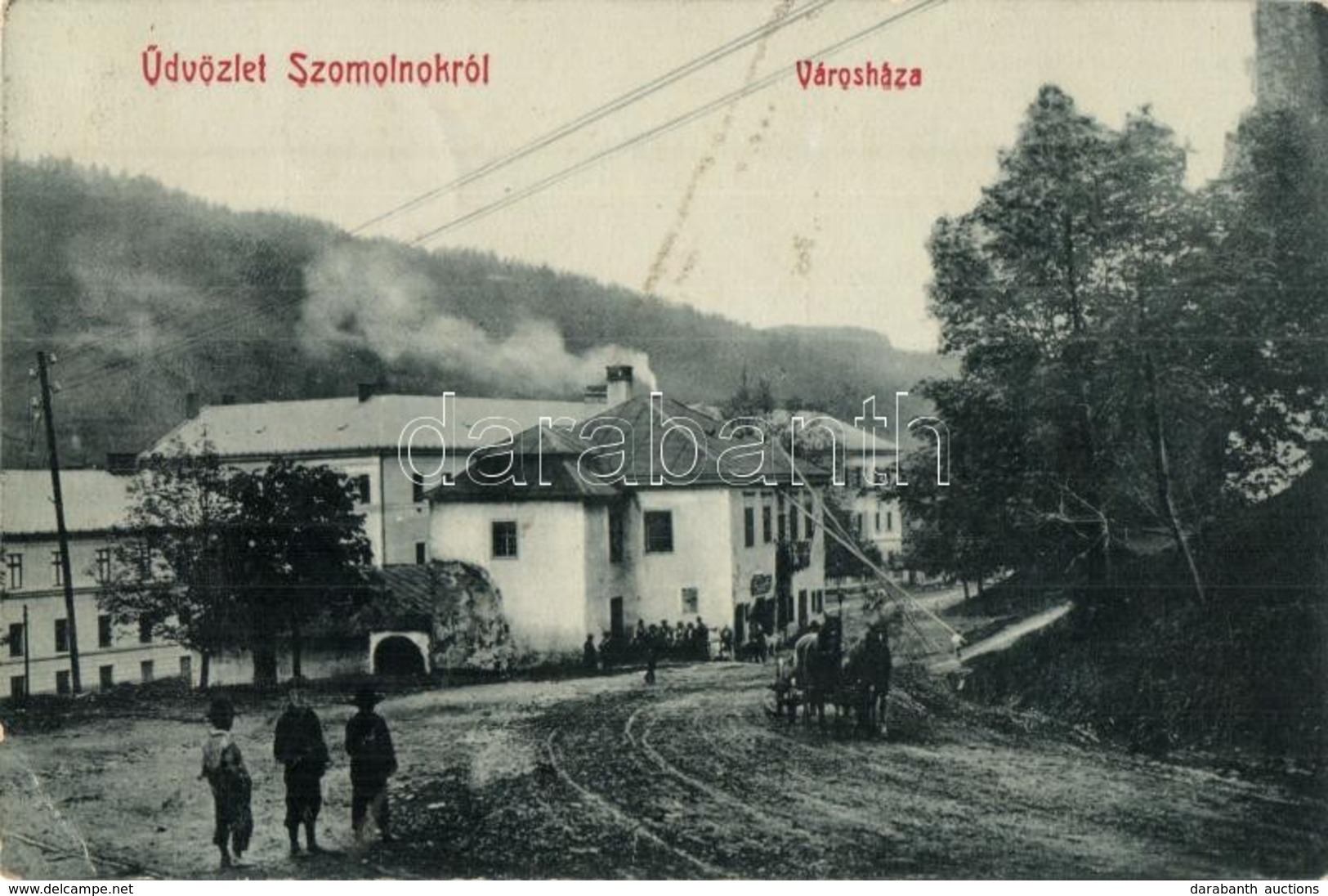 T2/T3 Szomolnok, Schmölnitz, Smolnik; Városháza. W. L. Bp. 2671. / Town Hall (EK) - Zonder Classificatie