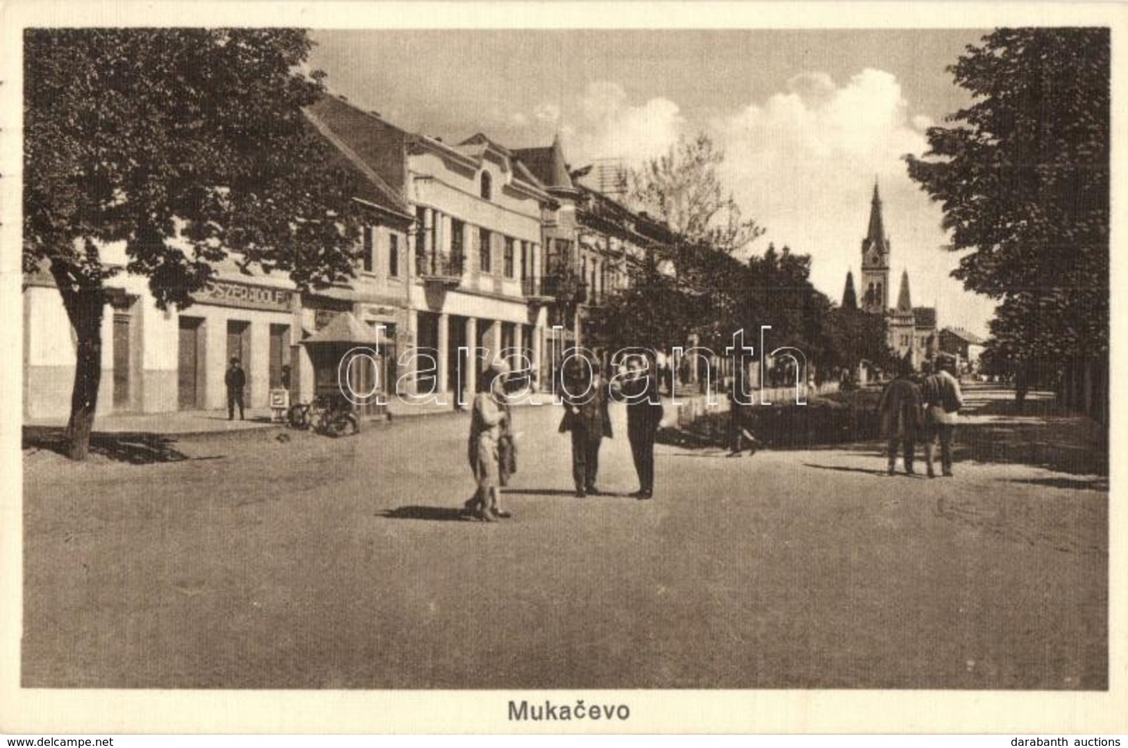 T2 Munkács, Mukacheve, Mukacevo; Utcakép, üzlet, Kerékpár / Street View, Shop, Bicycle - Non Classés