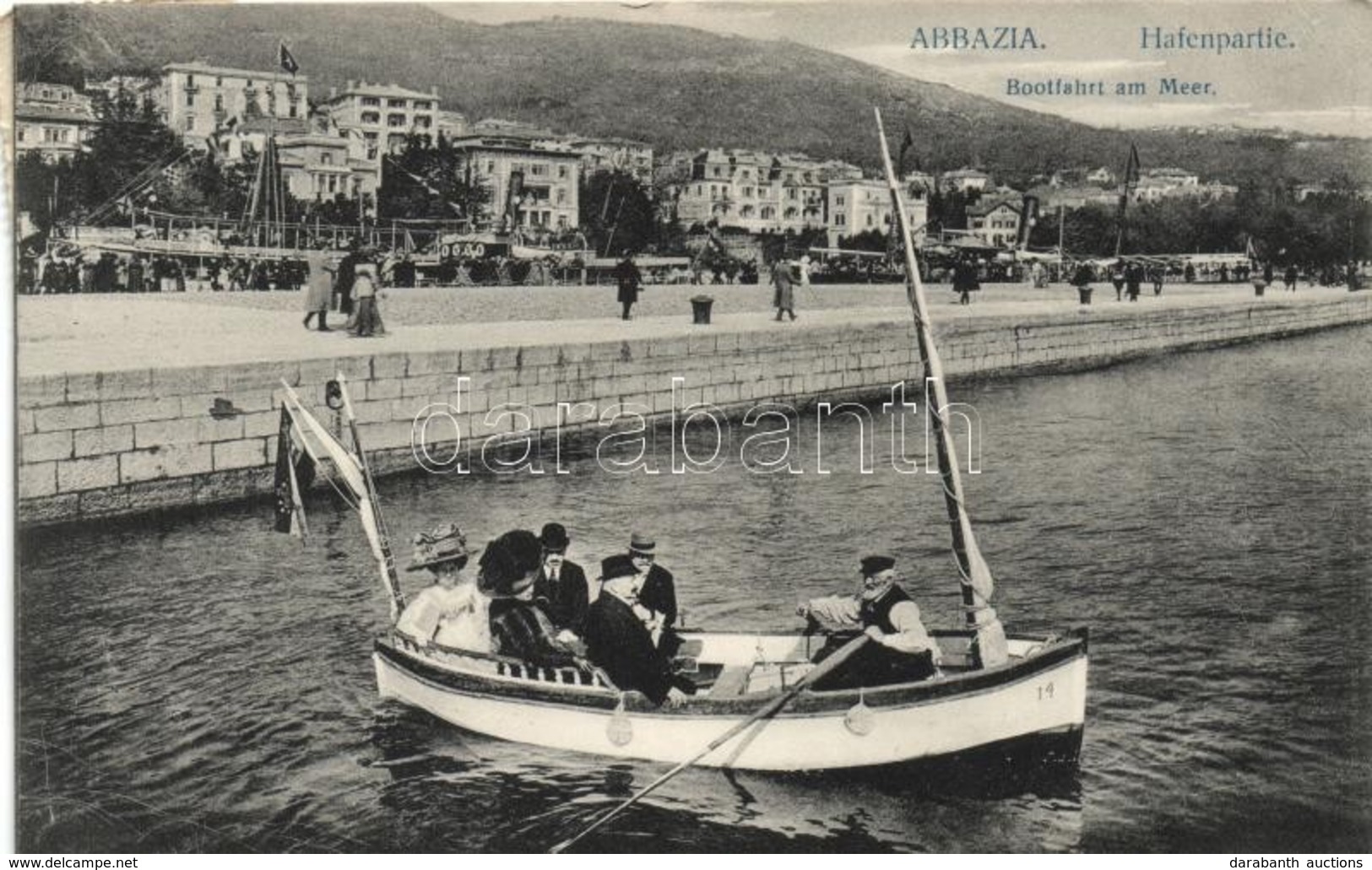 T2 Abbazia, Hafenpartie, Bootfahrt / Port, Boat, Steamship - Unclassified