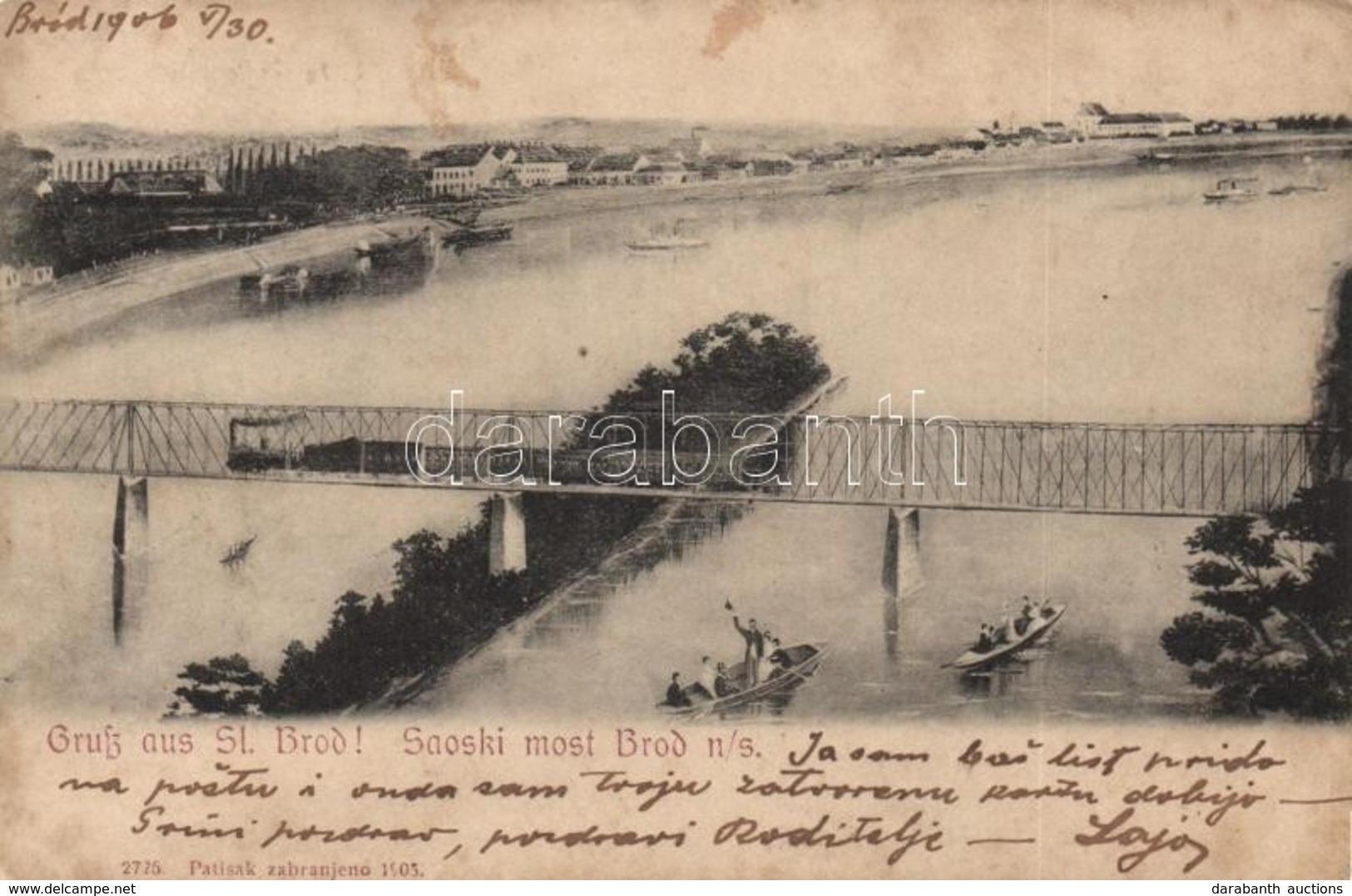 T3 Bród, Slavonski Brod, Railway Bridge, Train (fl) - Zonder Classificatie