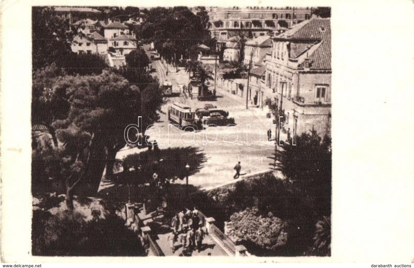 ** T2/T3 Dubrovnik, Ragusa (Pile); Tér Villamossal / Square With Tram  (EK) - Non Classés
