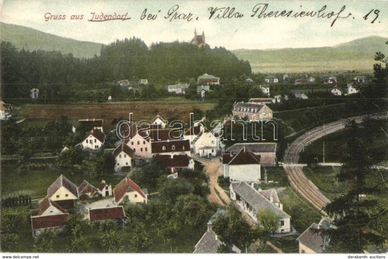 T2/T3 Judendorf Bei Graz, General View With Railway Tracks. Published By Josefine Machatschky (EK) - Ohne Zuordnung