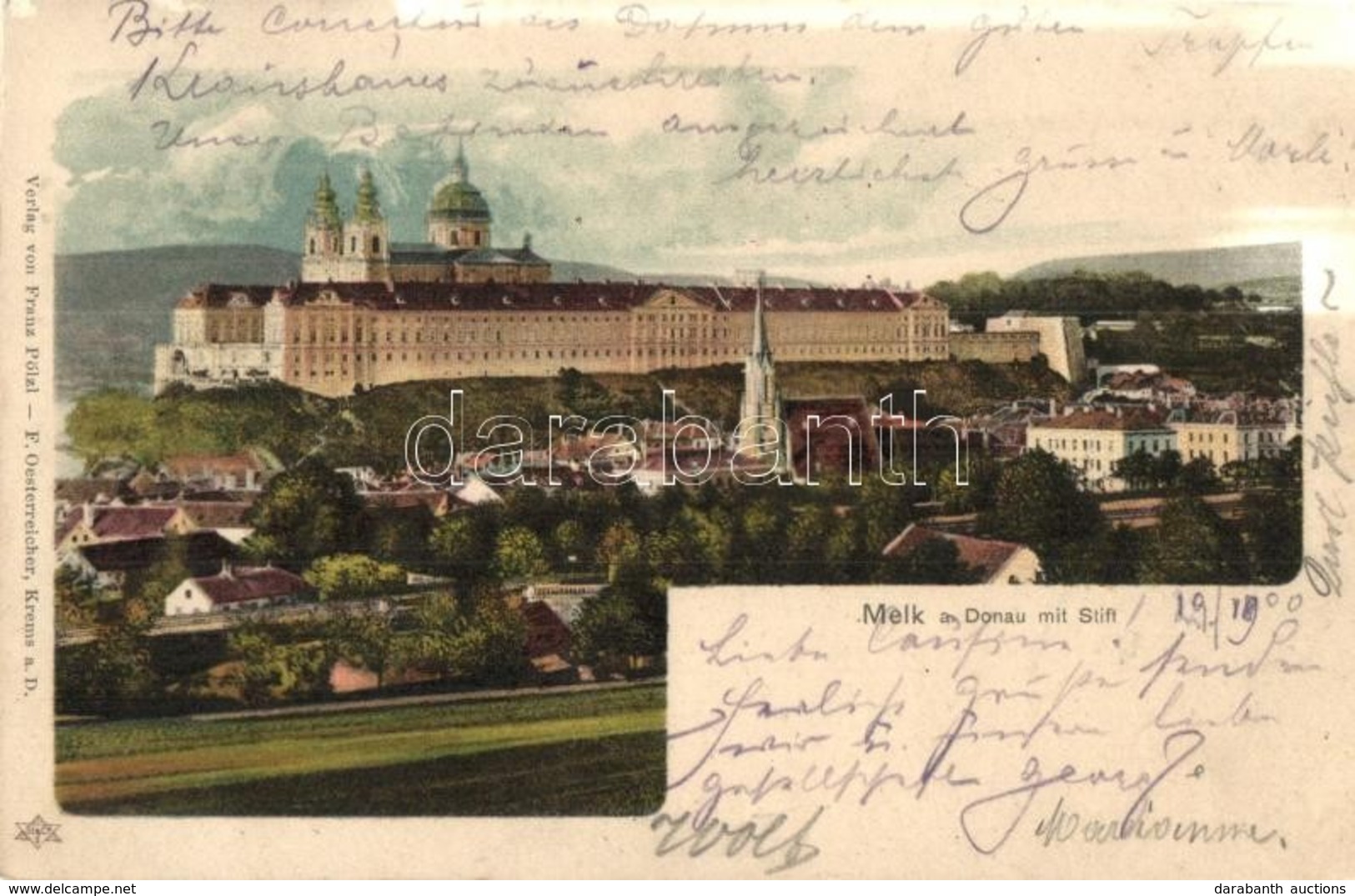 T2 Melk A. Donau, Das Benediktinerkloster Stift Melk. Verlag Von Franz Pölzl / Melk Abbey, Benedictine Abbey, Church - Zonder Classificatie